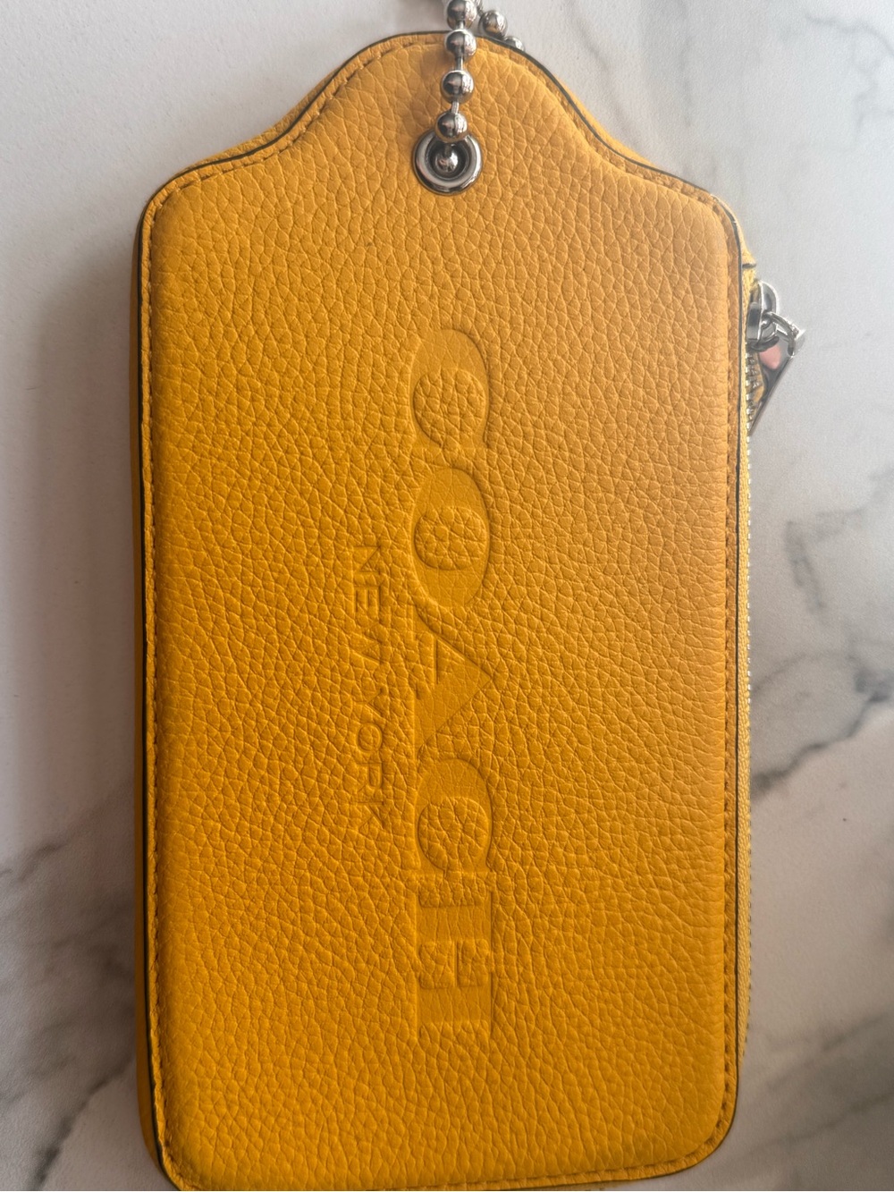 Coach Yellow Leather Multifunction XL Hangtag Wallet - Picture 2 of 8